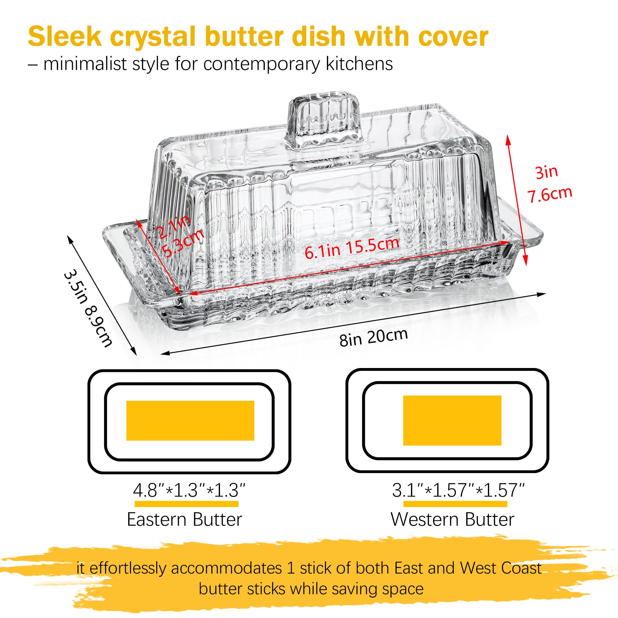 kanpura butter keeper fits 1 stick of East or West Coast butter