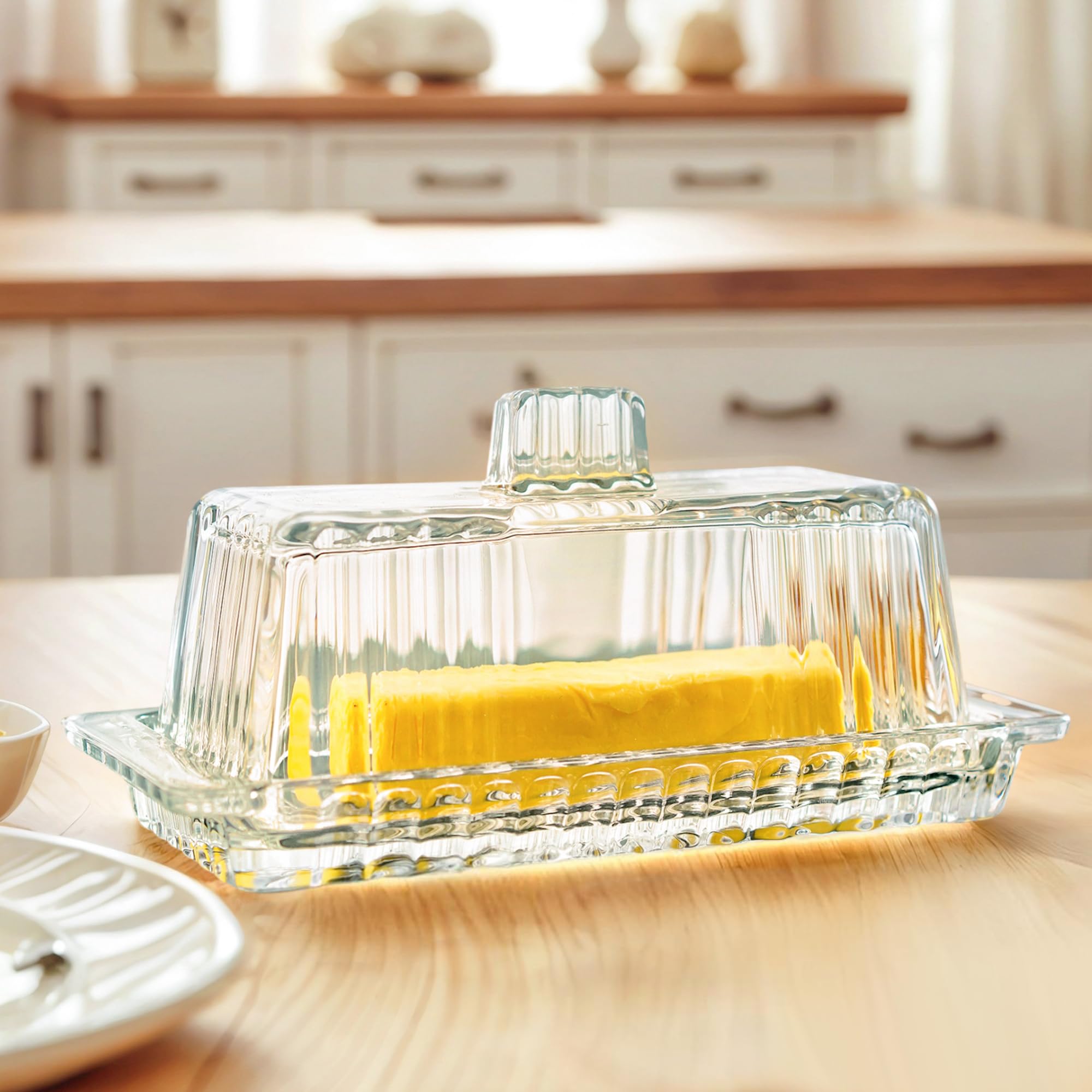 kanpura butter dish compact 8x3x3 inches saves counter space
