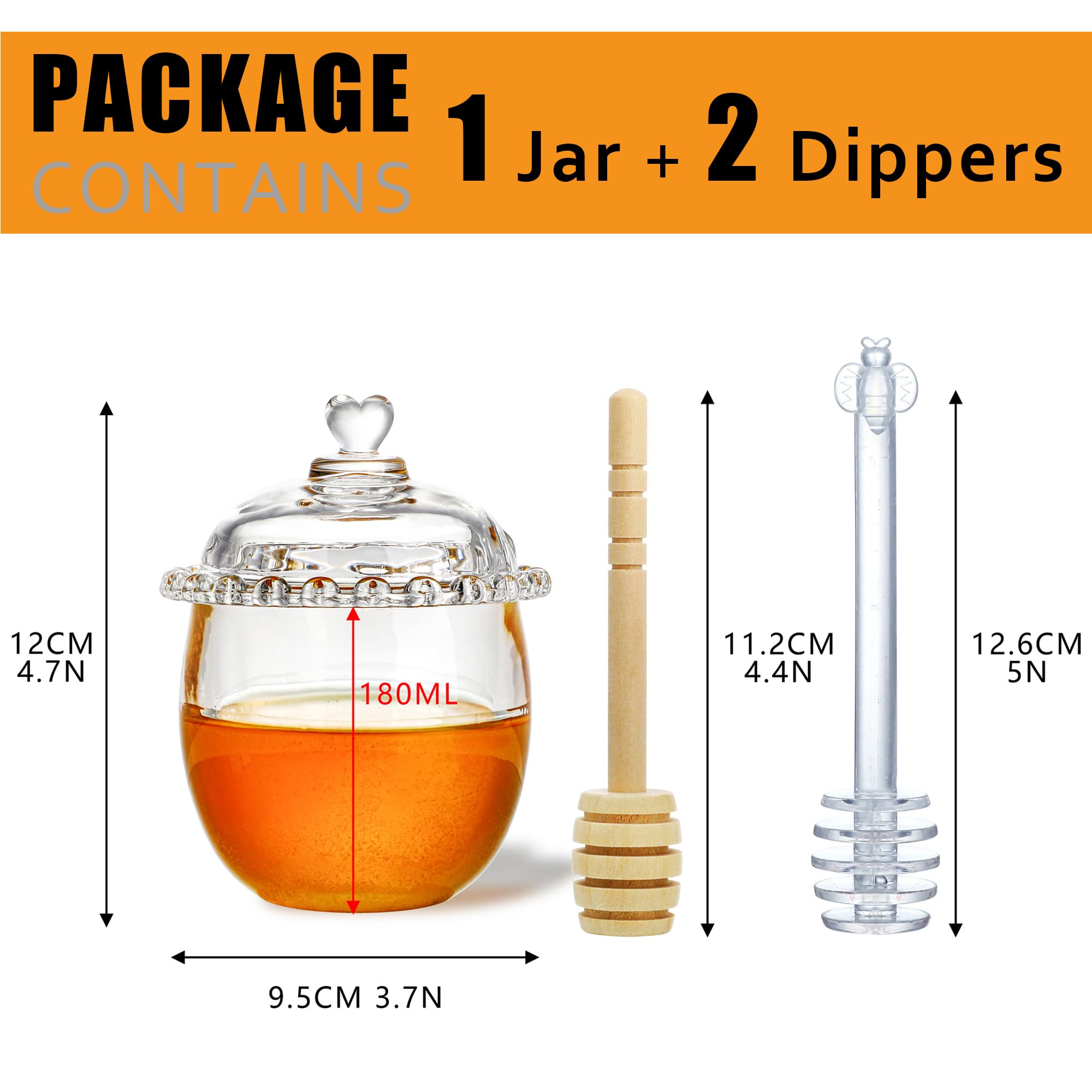 Wide-mouth honey pot makes dipping easier and cleaner