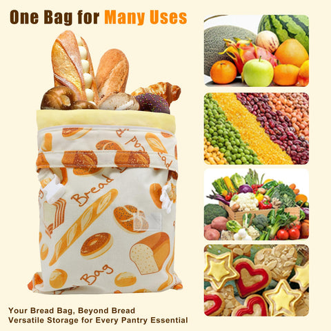Kanuoc freezer-safe bread bag helps prevent freezer burn and waste.
