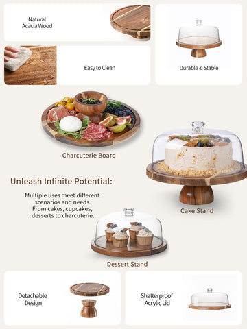 Kanwone Acacia Wood Charcuterie Board Stand transforms into stylish appetizers.
