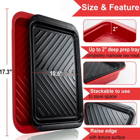KAQAHIDO dishwasher-safe grill trays for easy cleanup