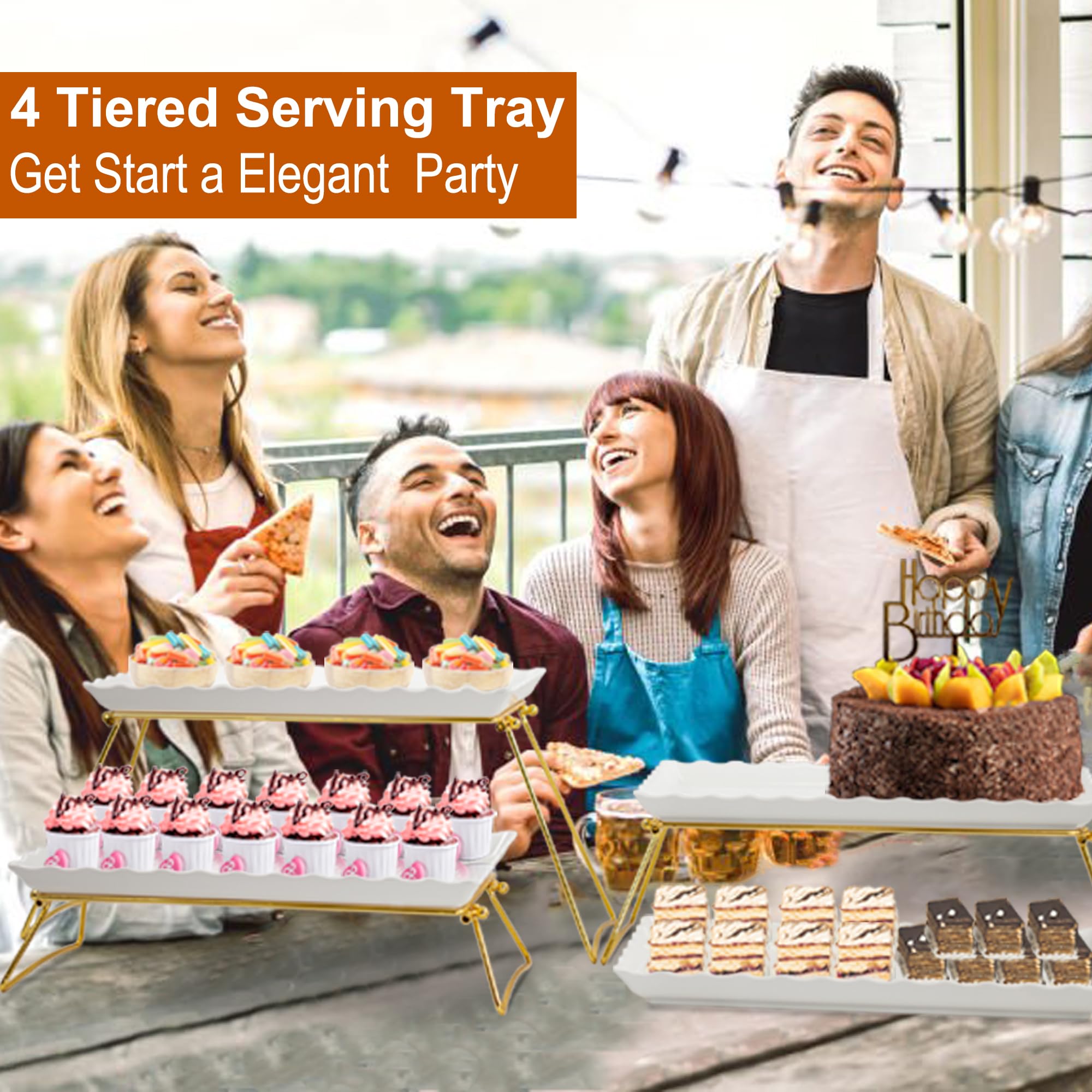 KAQAHIDO dishwasher-safe platters simplify cleanup after gatherings.