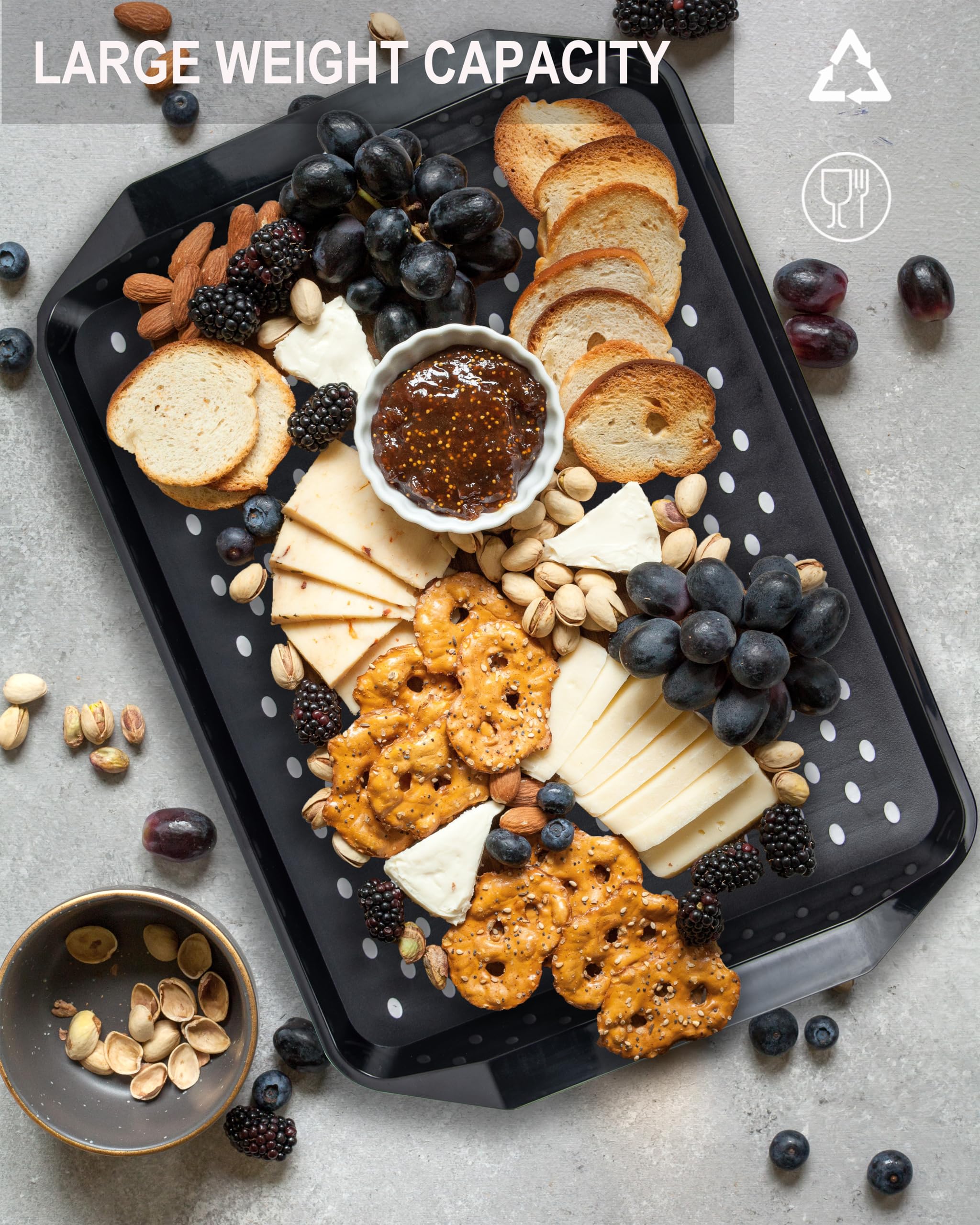 KAQAHIDO eco-friendly plastic tray is non-toxic and easy to clean.