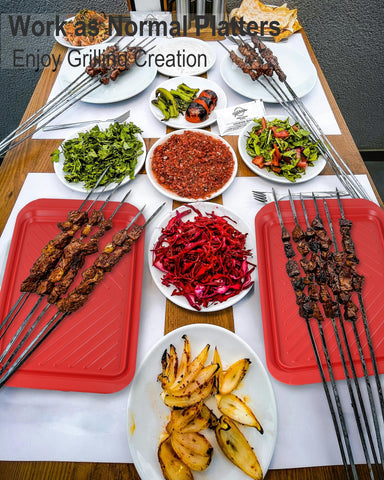 KAQAHIDO two-tray set for meal prep and serving in one kit
