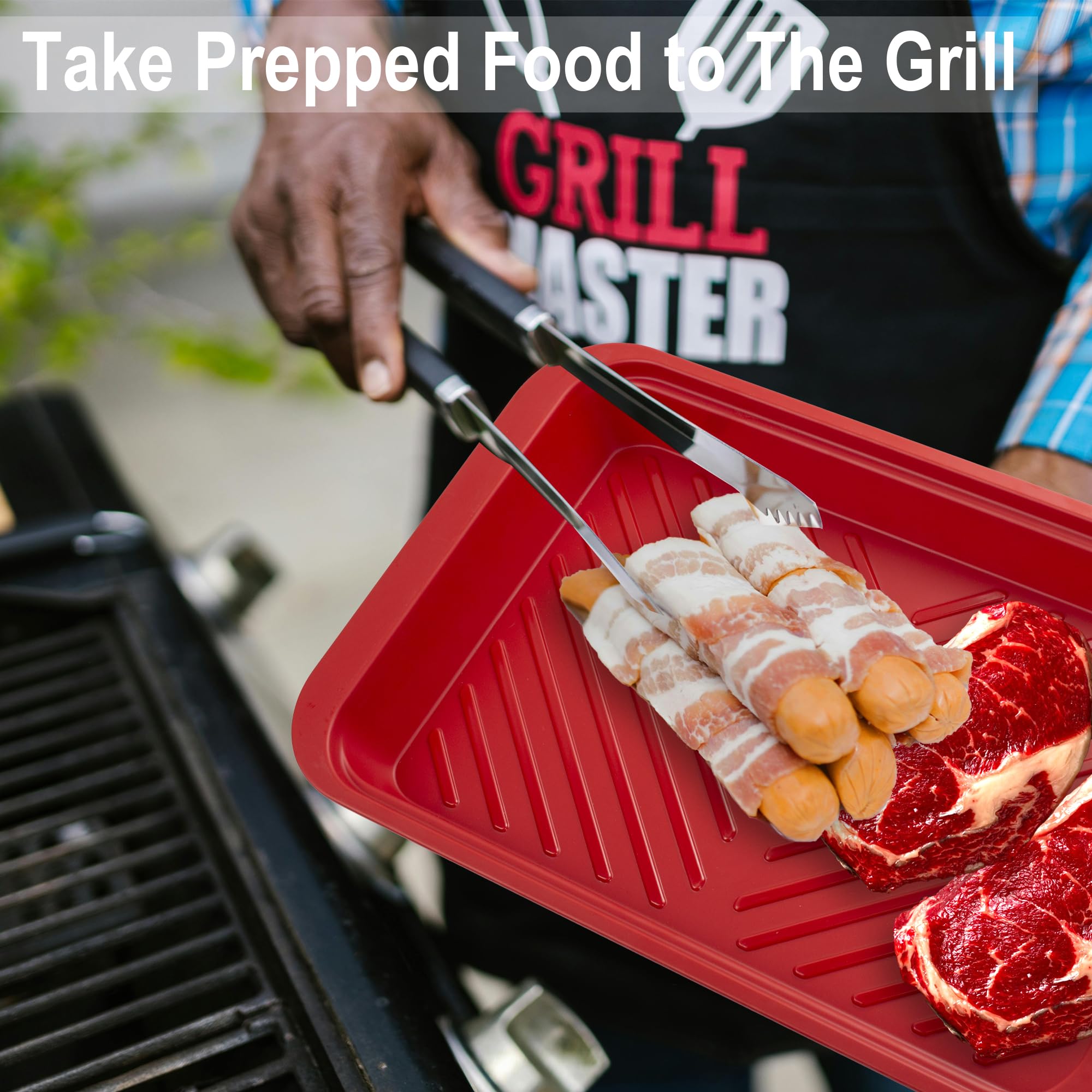 KAQAHIDO melamine BPA-free heat-resistant tray for grill-to-table use
