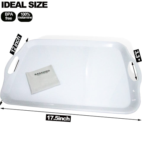 KAQAHIDO melamine serving tray with smooth surface, easy cleaning after meals and gatherings.