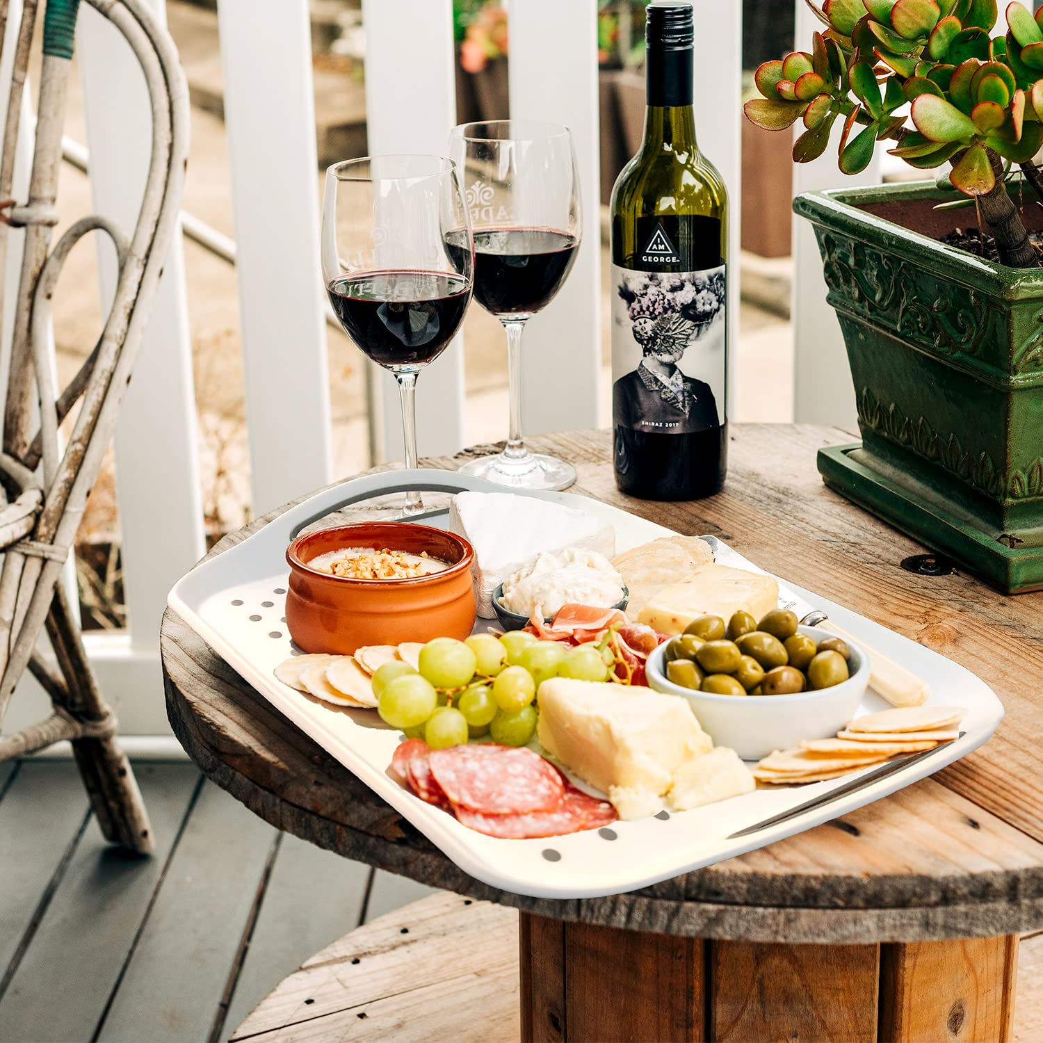 KAQAHIDO multi-purpose tray ideal for bed trays and picnics