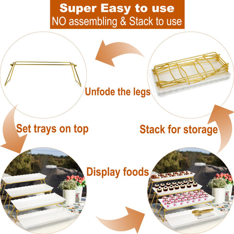 KAQAHIDO tiered stand elevates foods for eye-catching displays.