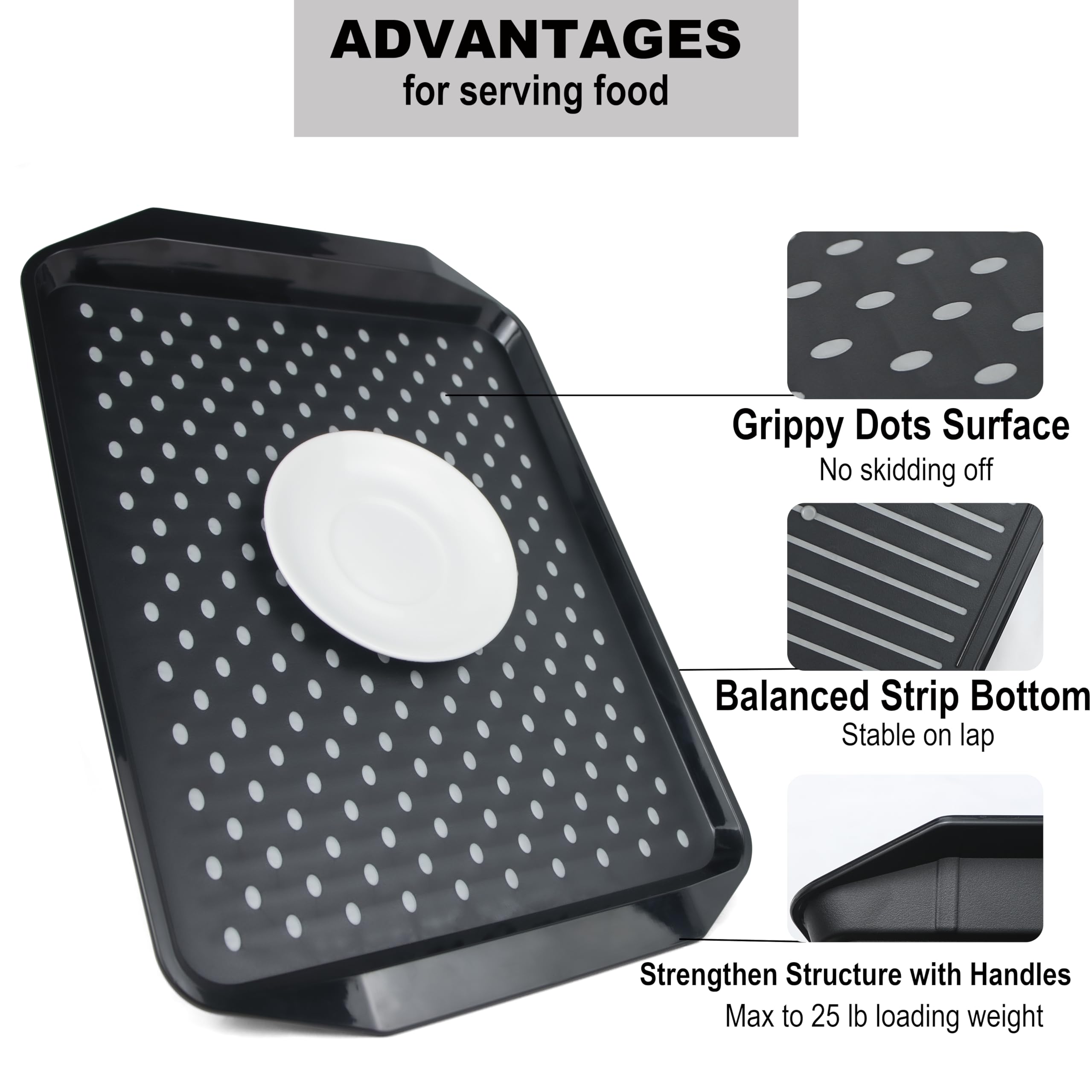 KAQAHIDO TV lap tray on the couch prevents spills while dining.