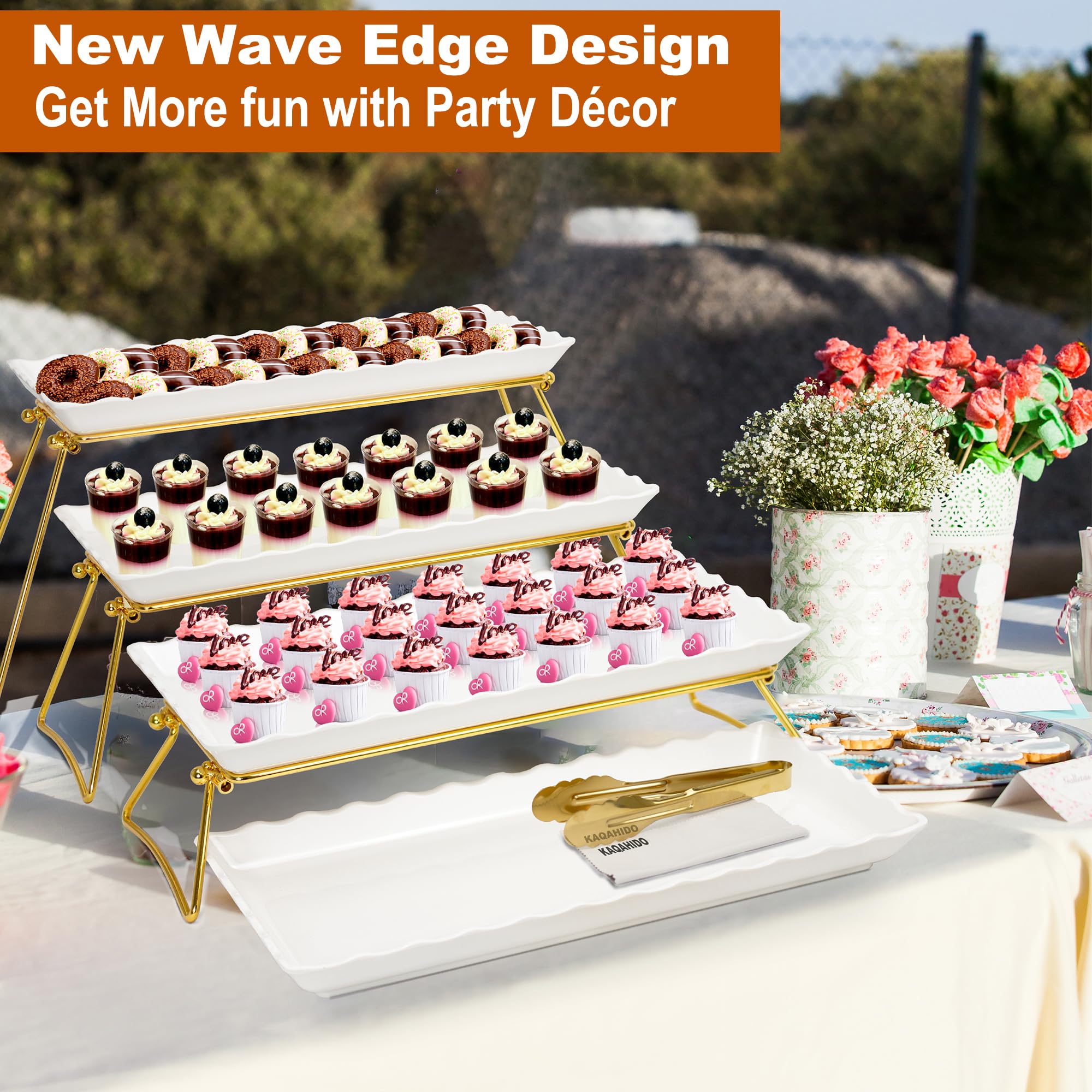 KAQAHIDO unfolded stand legs provide quick, sturdy setup.