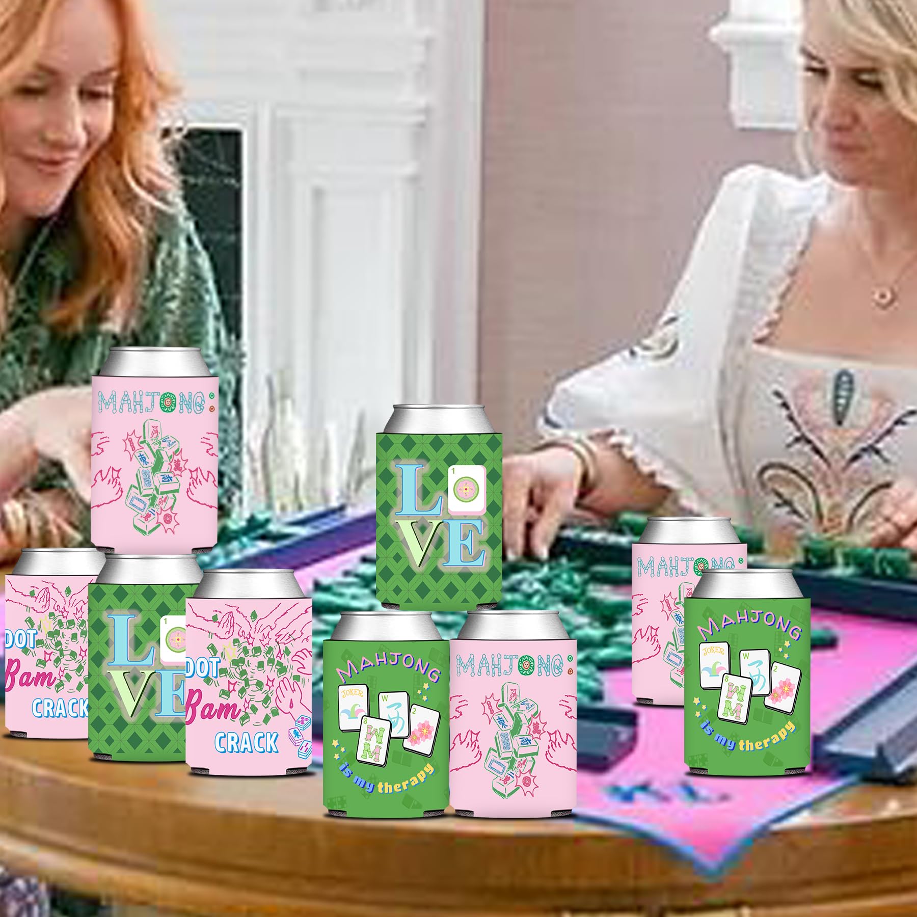KARAQY Mahjong can coolers packaging ready for gifting and display.