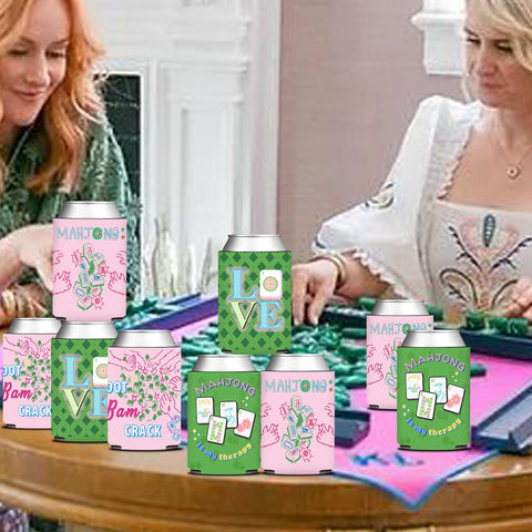 KARAQY Mahjong can coolers packaging ready for gifting and display.