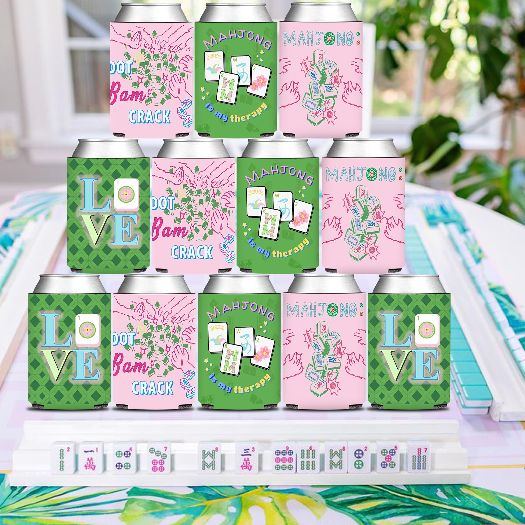 KARAQY Mahjong party favors unpacked present cheerful designs for guests.
