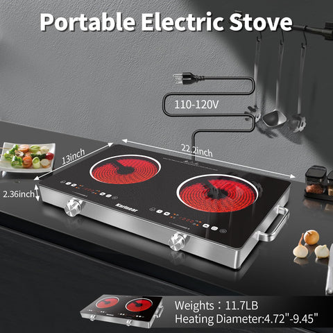 Karinear 240-minute timer supports planned cooking without constant monitoring.