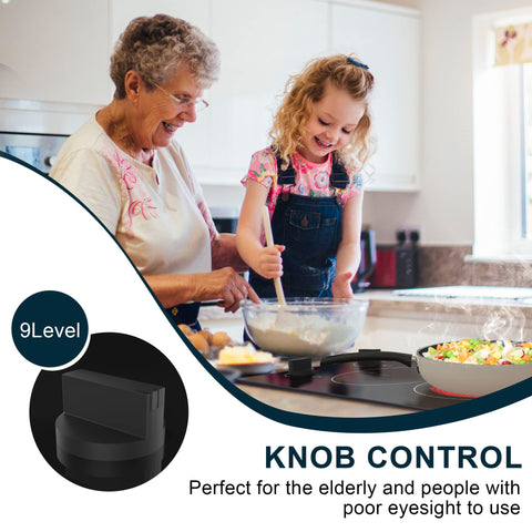 Karinear cooktop works with iron, stainless steel, glass, and ceramic cookware