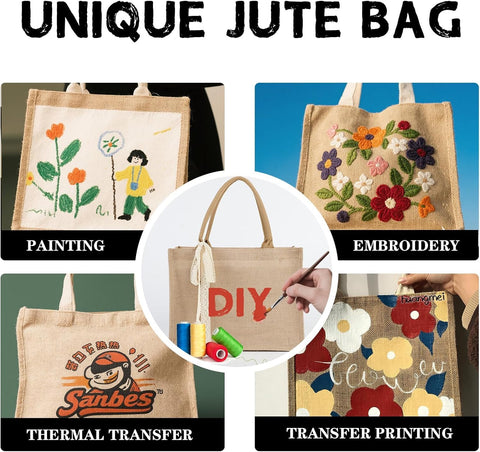 Karinoos burlap tote makes a thoughtful bridesmaid gift for weddings.