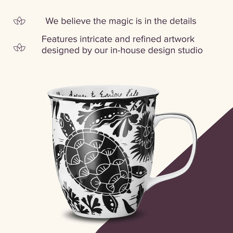 Karma Boho Mug Nature-Inspired Design adds charm to kitchen decor.