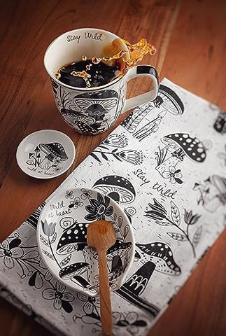 Karma Boho spoon rest placed beside a cutting board for convenient pairing