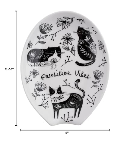 Karma Boho spoon rest enamel-printed ceramic designed for durable daily use
