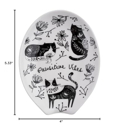 Karma Boho spoon rest enamel-printed ceramic designed for durable daily use