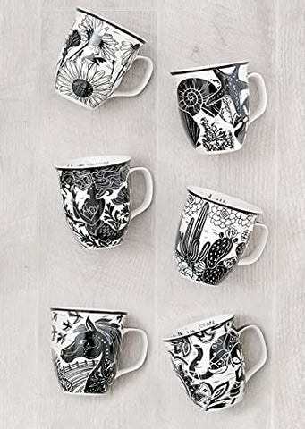 Karma Gifts 14 oz Boho Mug art detail, exclusive design elevates kitchen décor.
