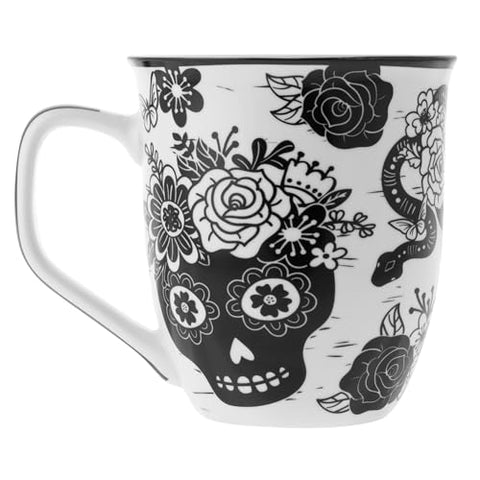 Karma Gifts 14 oz Boho Mug handle closeup, durable grip for daily use.