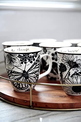 Karma Gifts 14 oz Boho Mug glaze closeup, smooth finish enhances coffee moments.
