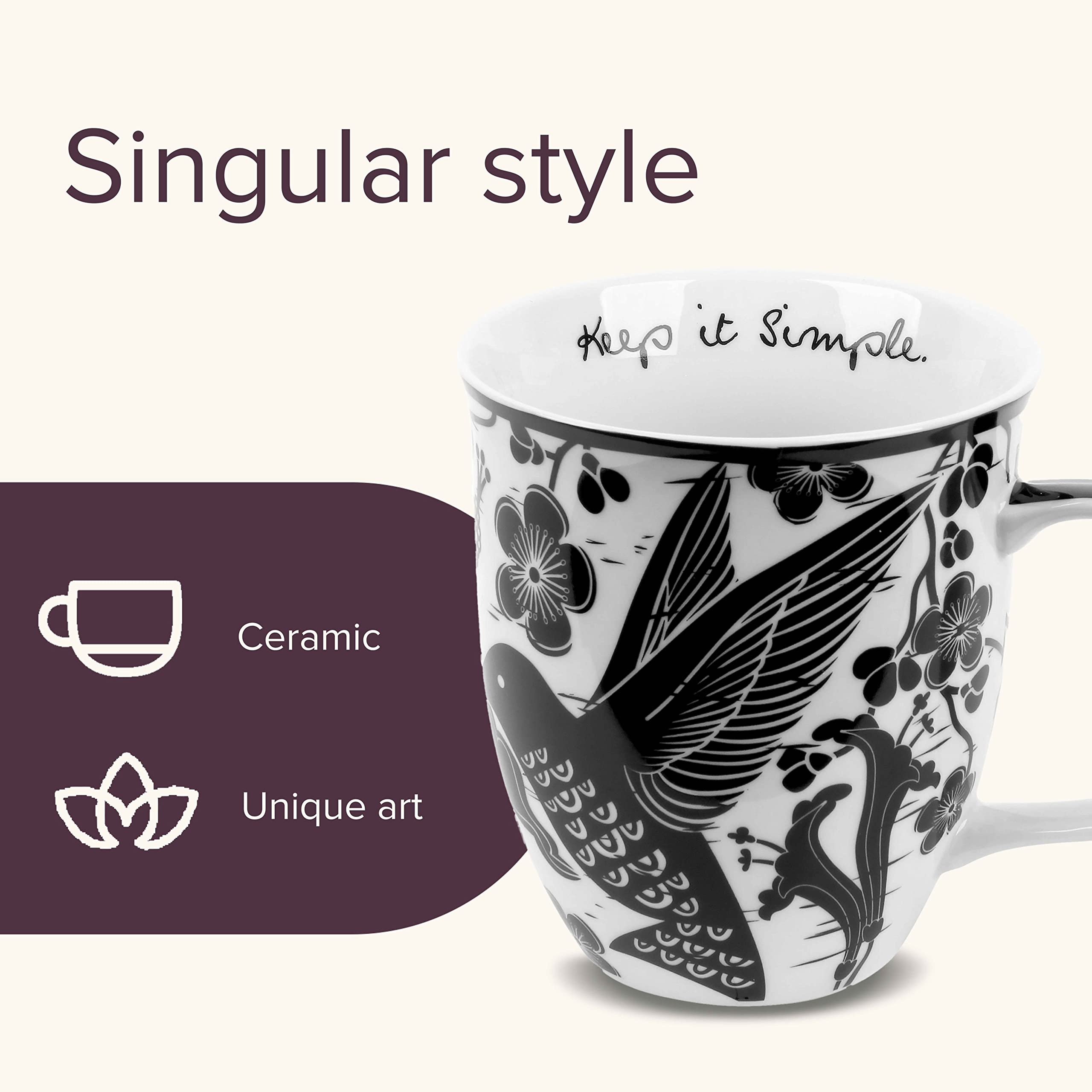 Karma Gifts artful mug with uplifting quotes to brighten mornings