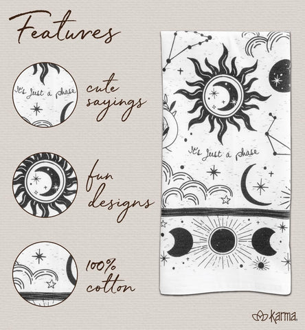 Karma Gifts Boho mug and tea towel collection for cohesive styling