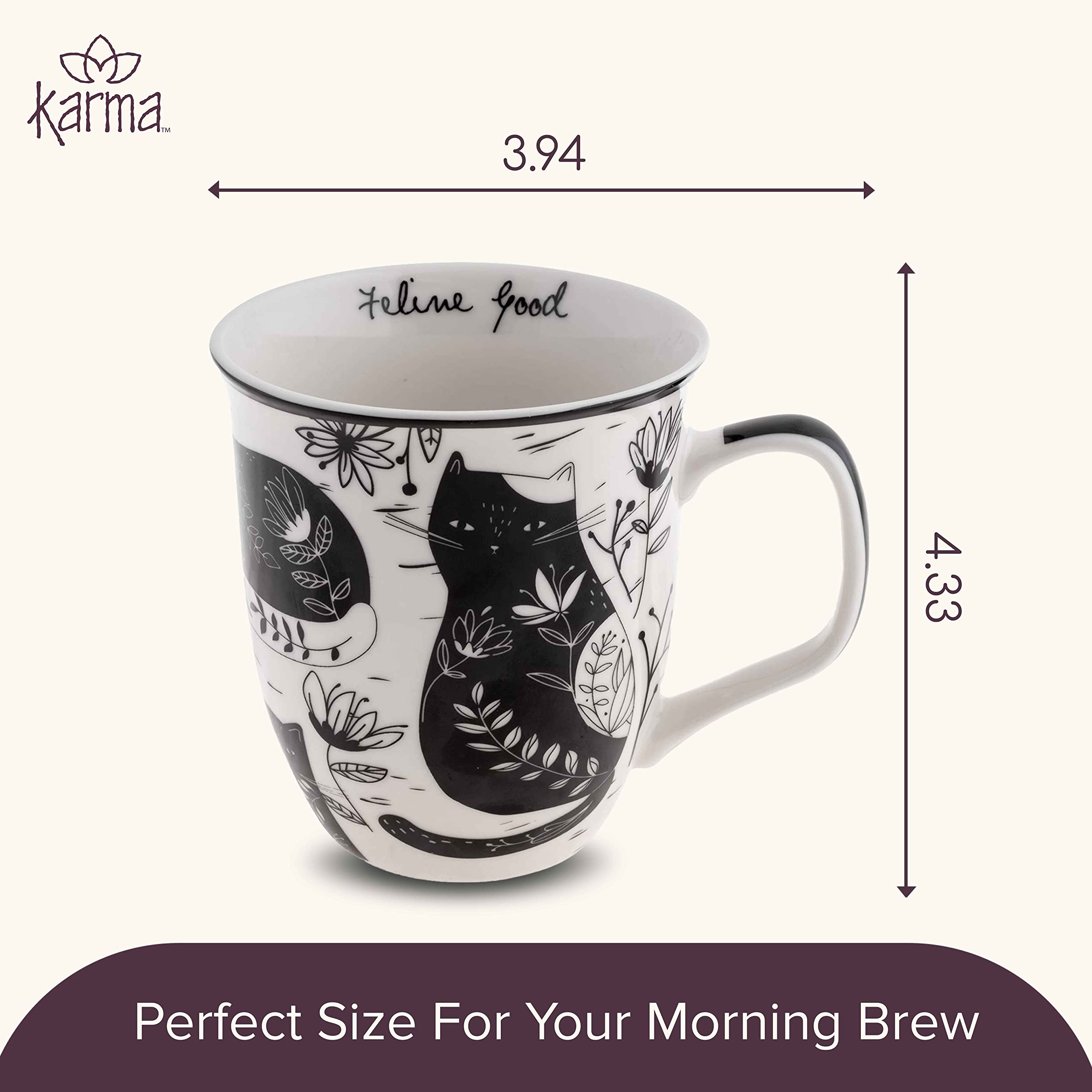 Karma Gifts Boho Mug ideal for daily use in kitchen or office.