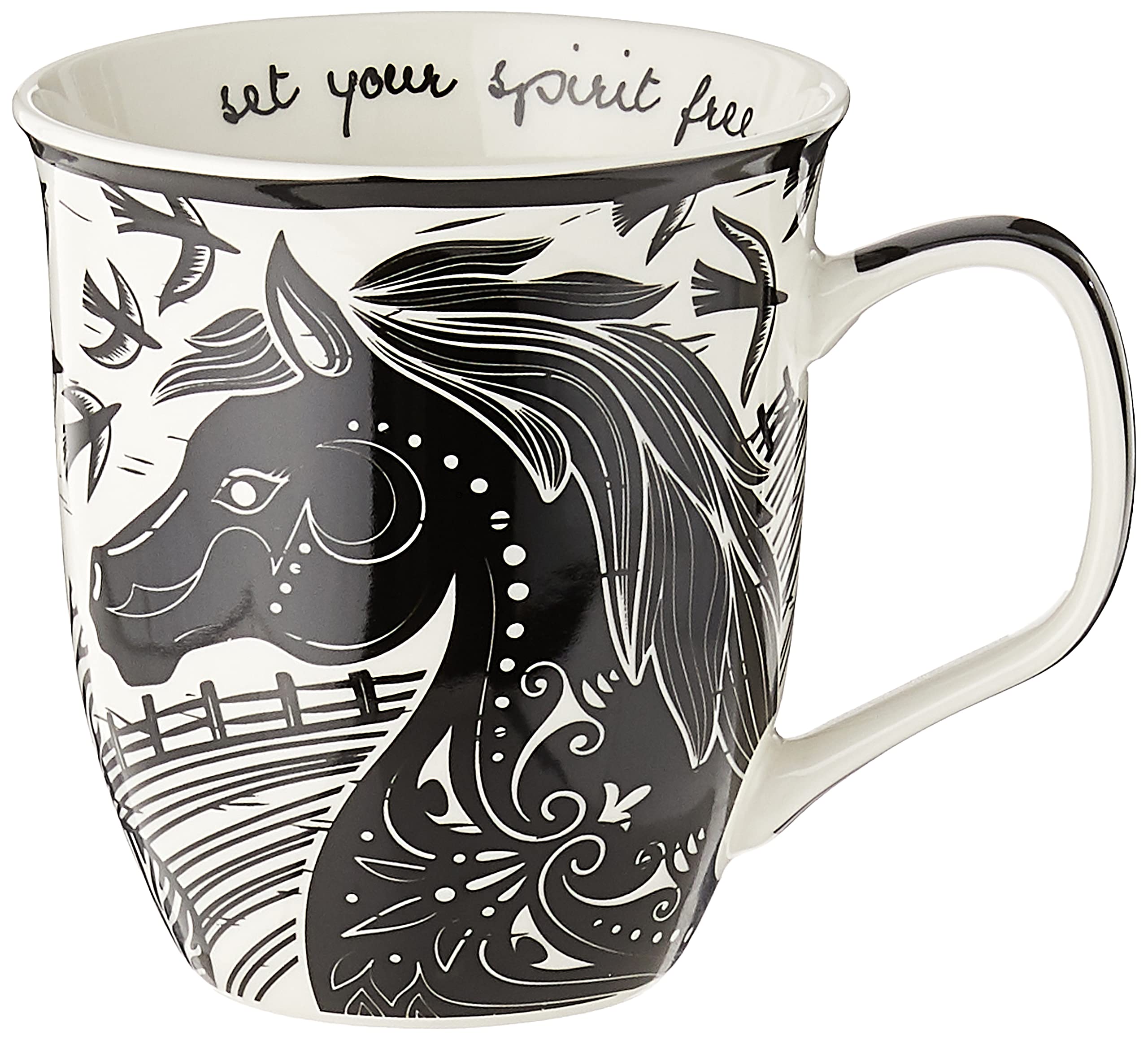 Karma Gifts boho mug with horse illustration enhances morning rituals.