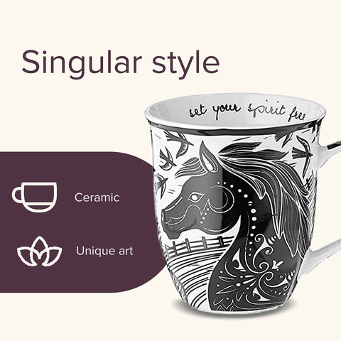 Karma Gifts ceramic mug with durable handle for everyday use.