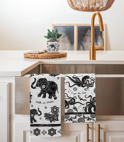 Karma Gifts boho decor towel elevating kitchen style with whimsy