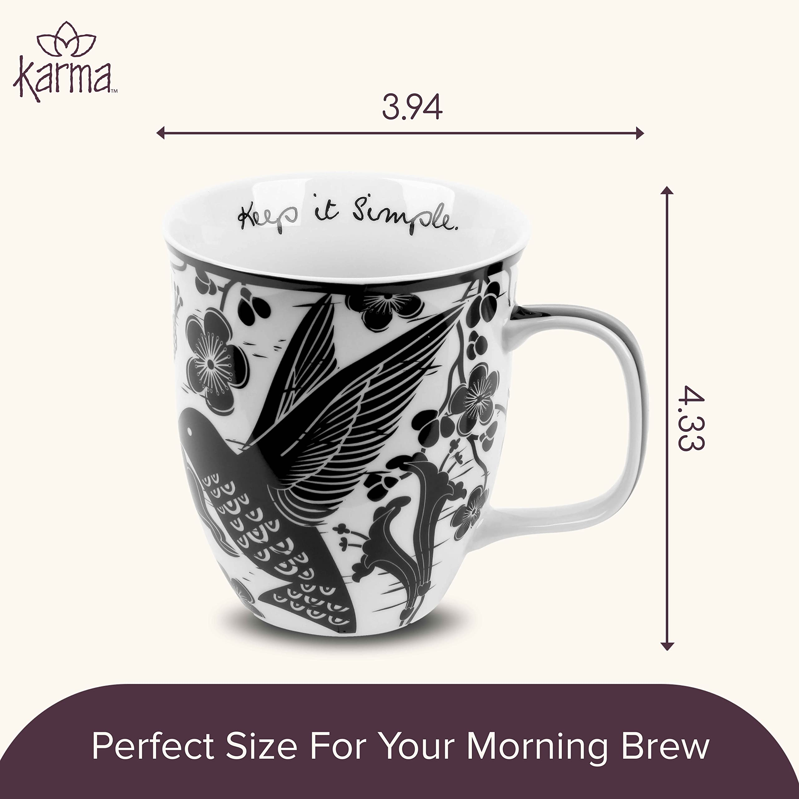 Karma Gifts microwave and dishwasher-safe mug for everyday use