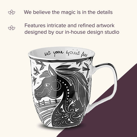 Karma Gifts microwave and dishwasher-safe mug for easy cleaning.
