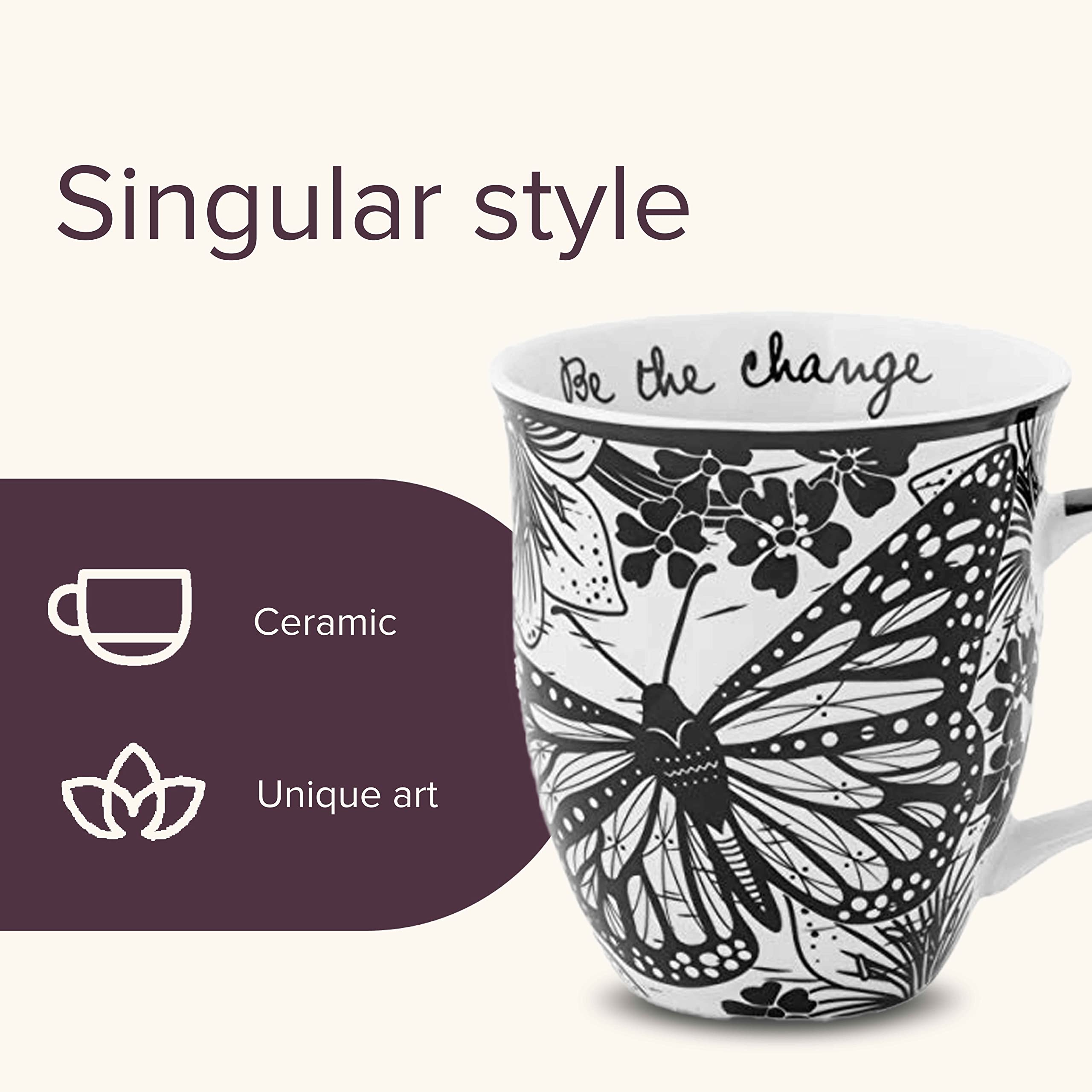 Durable handle design on Karma Boho mug