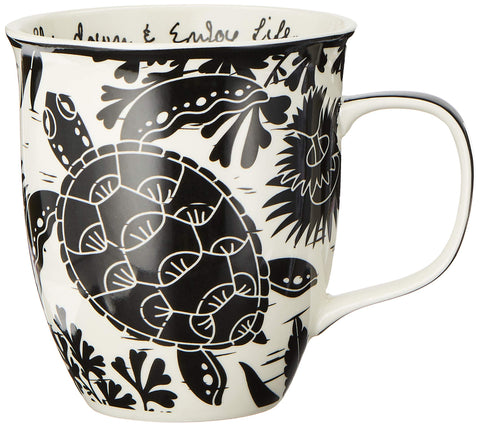 Karma Sea Turtle Boho Mug with 16oz capacity for cozy mornings.