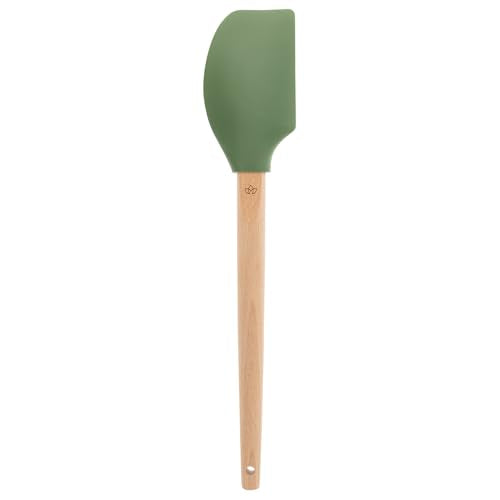 Karma spatula with beech wood handle, durable for stirring and mixing daily meals.