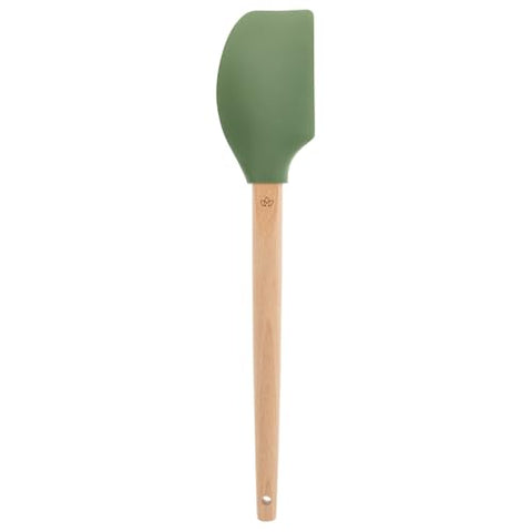 Karma spatula with beech wood handle, durable for stirring and mixing daily meals.