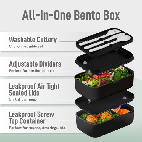 KARRICO stackable design saves bag space and simplifies meal prep