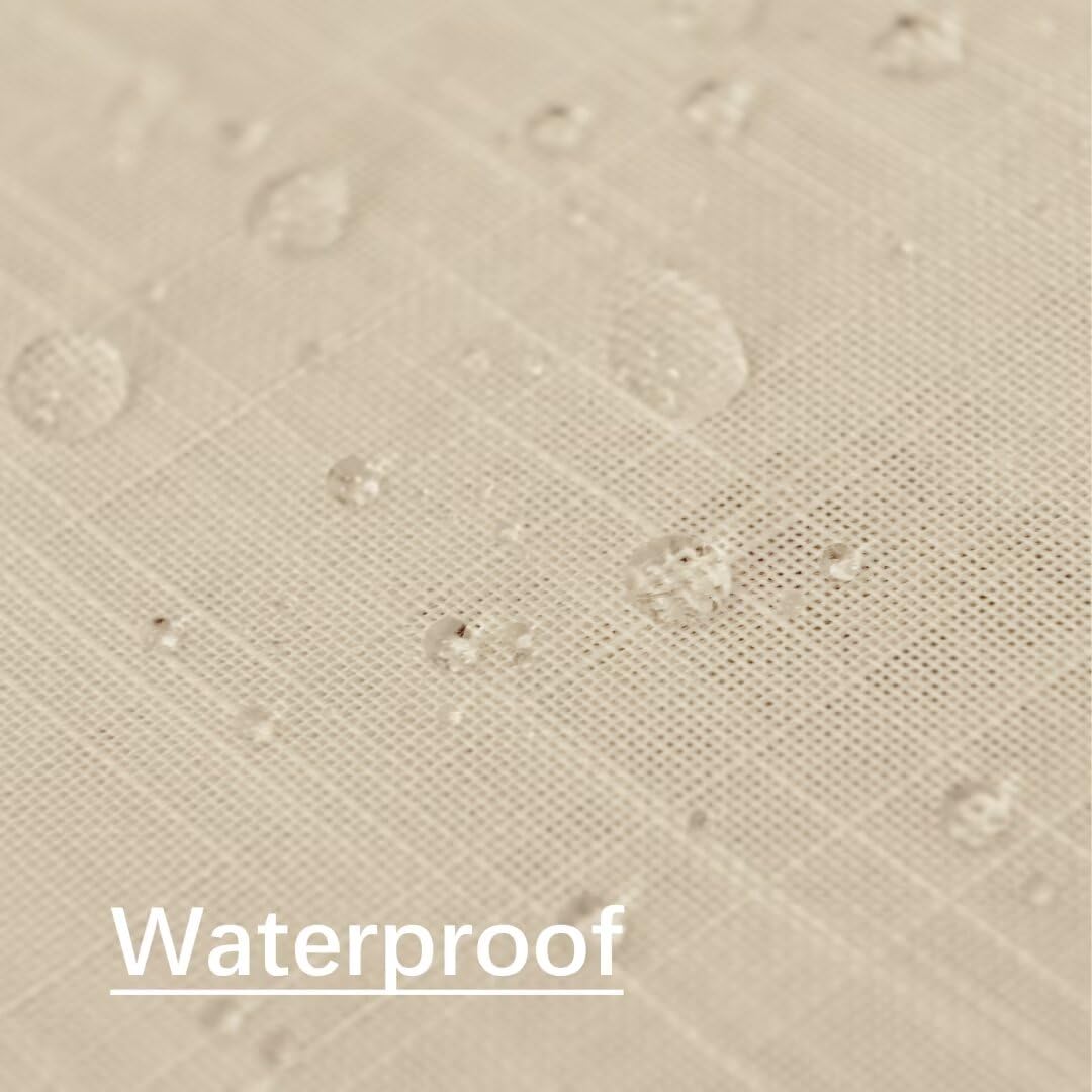Karseteli waterproof and stain-resistant tablecloth, easy spill cleanup.
