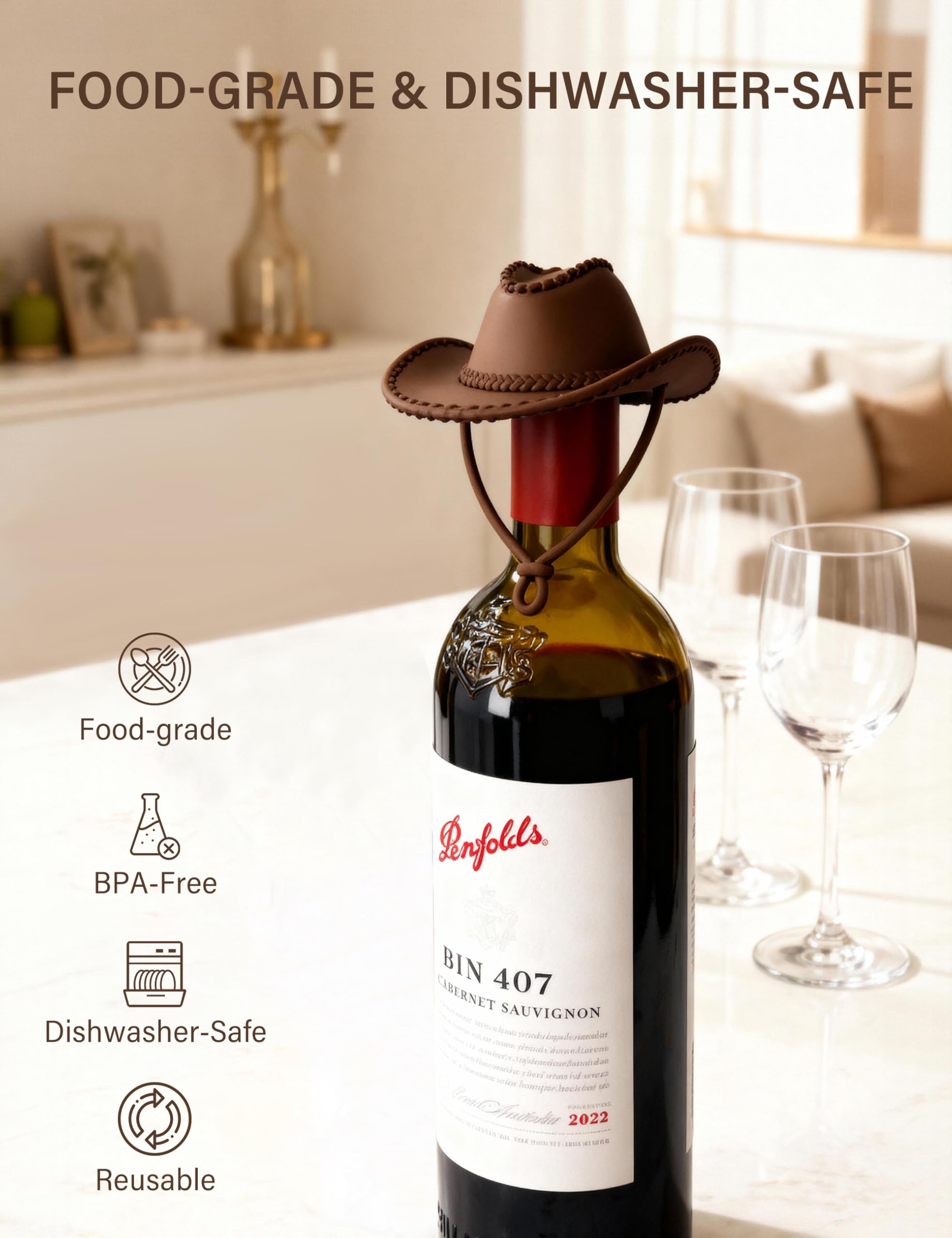 KARUNO silicone stopper fits most bottles with quick, leak-resistant sealing.