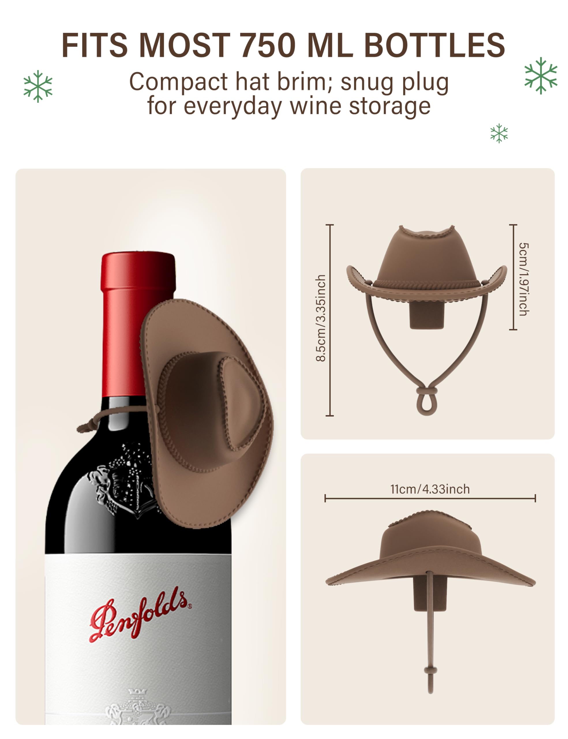 KARUNO Cowboy hat design brightens parties while keeping wine fresh.