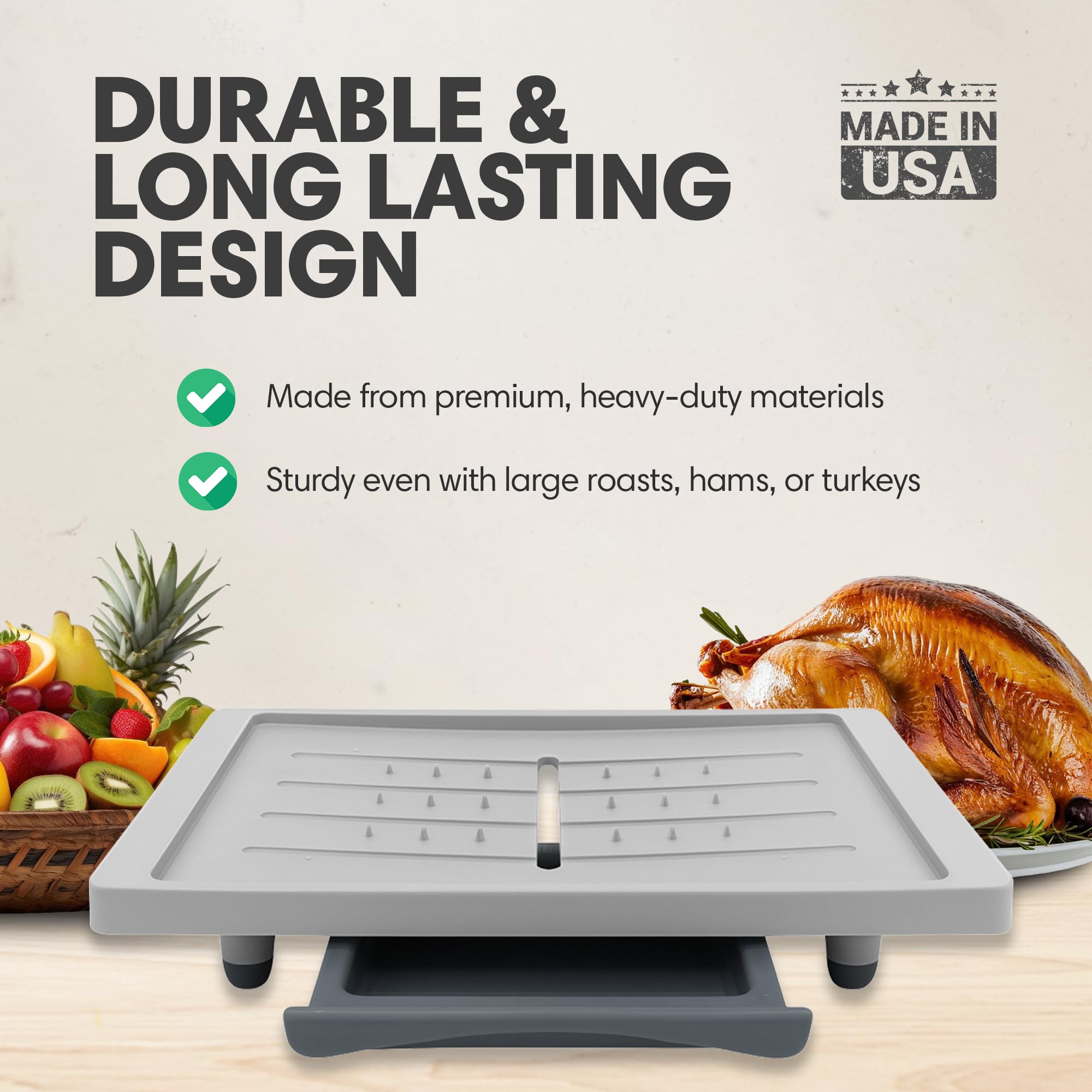 Karving King stable non-slip feet keep board steady during use