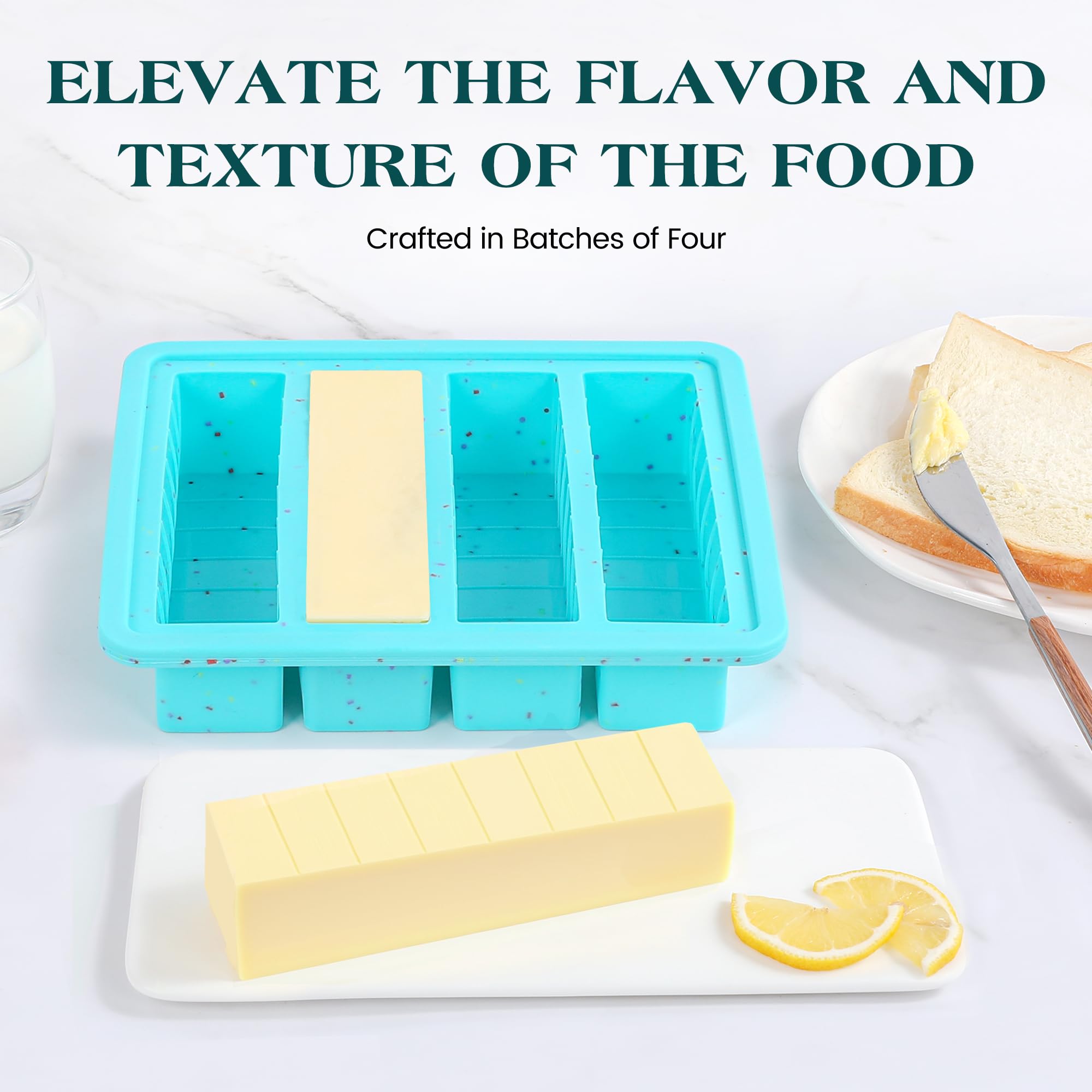 KASHME BPA-free silicone is safe for freezer, oven, and dishwasher.