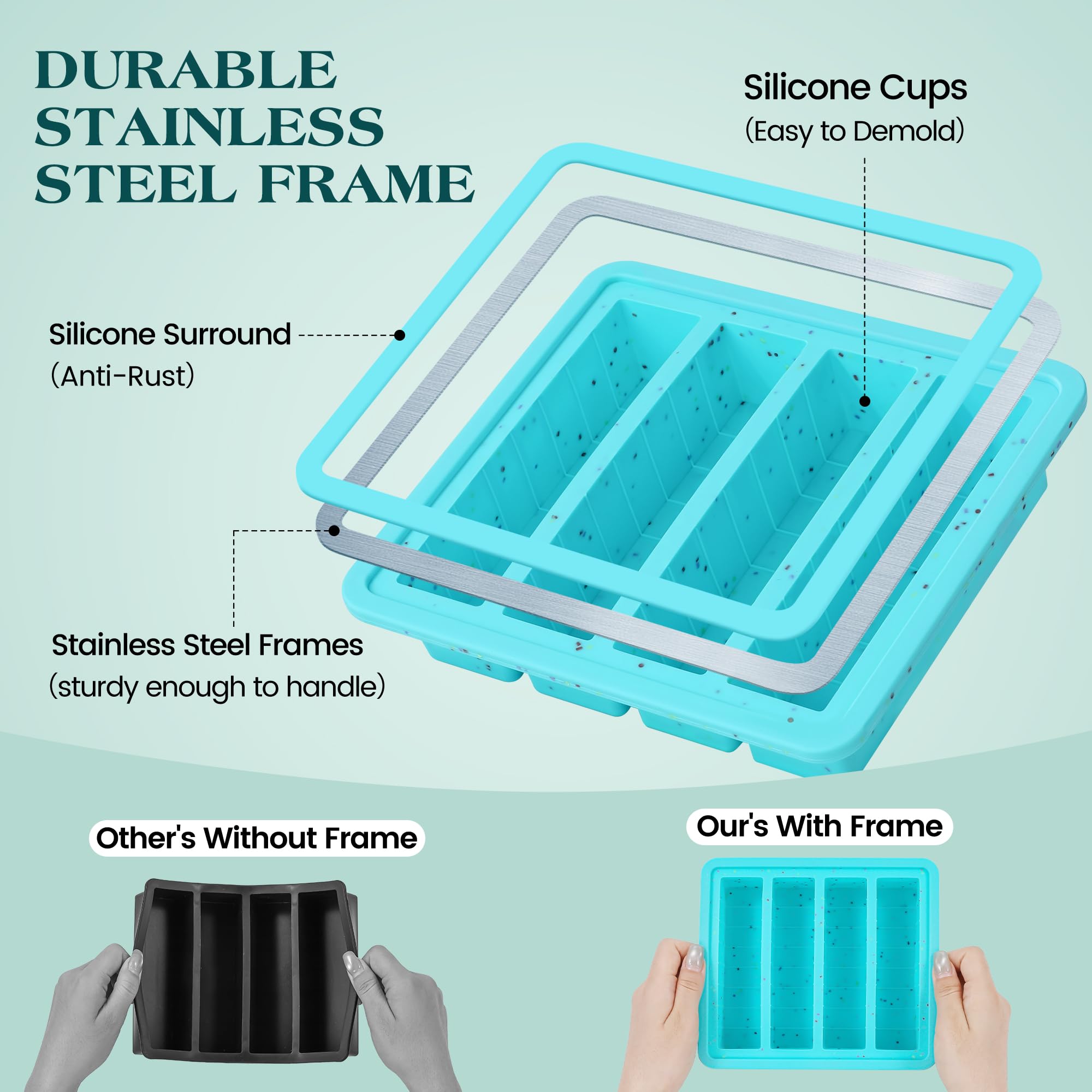 KASHME butter mold with measurements creates precise 4 oz sticks.