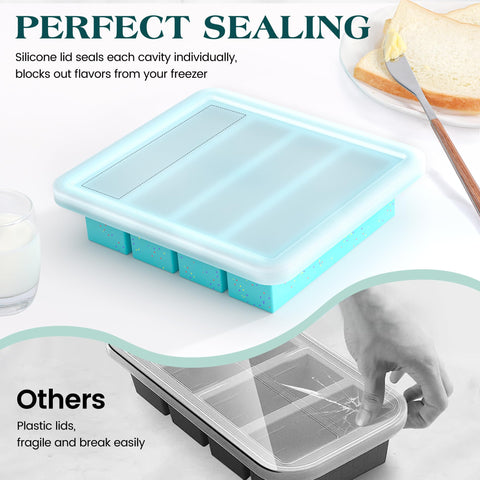 KASHME nonstick silicone lid ensures easy release and secure storage.