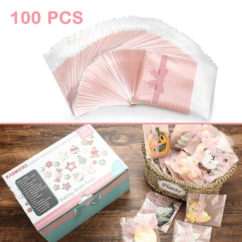Kasmoire 100 cookie bags for stylish packaging