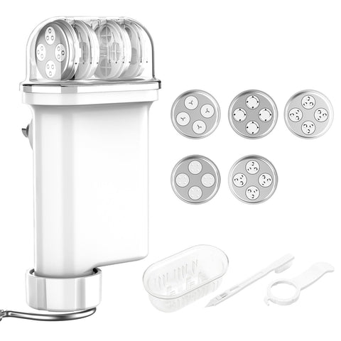 KassunKoch pasta attachment creates large macaroni for bakes and crowd-friendly meals.